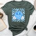 Groovy Hippie Face Puzzle Autism Awareness Men Bella Canvas T-shirt Heather Forest