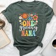 Groovy Nana Retro Grandma Birthday Matching Family Party Bella Canvas T-shirt Heather Forest