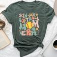 Groovy In My Softball Mom Era Mom Life Game Day Vibes Mama Bella Canvas T-shirt Heather Forest