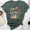 Happiness Is Being A Gammy Floral Gammy Mother's Day Bella Canvas T-shirt Heather Forest