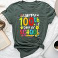 Happy 100Th Day Of School 100 Days Of School Teacher Student Bella Canvas T-shirt Heather Forest