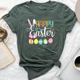 Happy Easter Rabbit Bunny Face Egg Easter Day Girls Bella Canvas T-shirt Heather Forest