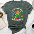 Be Happy In Your Own Shell Autism Awareness Rainbow Turtle Bella Canvas T-shirt Heather Forest