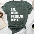 Happy Purim Eat Drink Megillah Repeat Queen Esther Costume Bella Canvas T-shirt Heather Forest