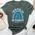 Happy Teacher I Wear Blue For My Students Autism Awareness Bella Canvas T-shirt Heather Forest