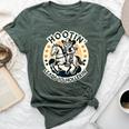 Hootin' Leads To Hollerin' Country Western Owl Rider Bella Canvas T-shirt Heather Forest