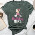 I'm The Birthday Girl Cow 1St Cow Birthday Girl Bella Canvas T-shirt Heather Forest