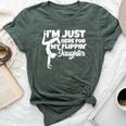 I'm Just Here For My Flippin Daughter Gymnastics Dad Mom Bella Canvas T-shirt Heather Forest