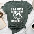 I'm Just Here For Flipping My Daughter Gymnastic Mom Dad Bella Canvas T-shirt Heather Forest