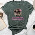 I'm Literally Just A Girl Sad Hamster Humour Meme Bella Canvas T-shirt Heather Forest