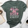 I'm The Middle Sister I Am Reason We Have Rules Floral Cute Bella Canvas T-shirt Heather Forest