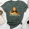 I'm Telling Dad Religious Christian Jesus Meme Bella Canvas T-shirt Heather Forest