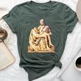 Italian Sculptor Michelangelo Pieta Statue Jesus Mother Mary Bella Canvas T-shirt Heather Forest