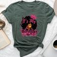 It's My Birthday Queen Afro Natural Hair Black Women Bella Canvas T-shirt Heather Forest