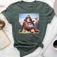 Jesus Crossing Up The Devil Christian Women Bella Canvas T-shirt Heather Forest