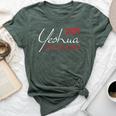 Jesus Is King Yeshua Hebrew Christian Women Bella Canvas T-shirt Heather Forest