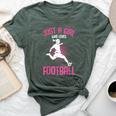 Just A Girl Who Loves Football Girls Youth Players Bella Canvas T-shirt Heather Forest