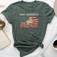 Just Ledoux It Cowboy Whiskey Wine Lover Vintage Usa Flag Bella Canvas T-shirt Heather Forest