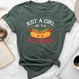 Kawaii Hotdog Lover Just A Girl Who Loves Hot Dogs Bella Canvas T-shirt Heather Forest