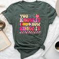 You Know It Now Show It Test Day Teacher Student Bella Canvas T-shirt Heather Forest