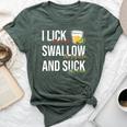 I Lick Salt Swallow Tequila Suck Lime Cinco De Mayo Drinking Bella Canvas T-shirt Heather Forest