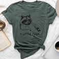 A Little Feral Raccoon With Moon Animal Raccoon Trash Panda Bella Canvas T-shirt Heather Forest