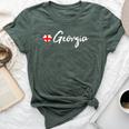 Love Georgia Heart Georgian Country Flag Souvenir Bella Canvas T-shirt Heather Forest