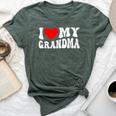 I Love My Grandma I Heart My Grandma Bella Canvas T-shirt Heather Forest