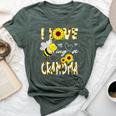 I Love Being A Grandma Sunflower Bee Lover Mother's Day Cute Bella Canvas T-shirt Heather Forest