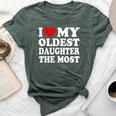 I Love My Oldest Daughter The Most I Heart My Daughter Bella Canvas T-shirt Heather Forest