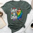 Love Is Love Pride Gay Jesus Pride For Women Bella Canvas T-shirt Heather Forest