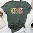 Maestra Bilingue Hearts Maestra De Español Spanish Teacher Bella Canvas T-shirt Heather Forest