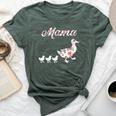 Mama Duck Mama Duck And 3 Ducklings Floral Mom Of 3 Bella Canvas T-shirt Heather Forest