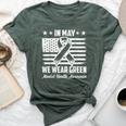In May We Wear Green Mental Health Awareness Month Women Bella Canvas T-shirt Heather Forest
