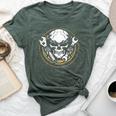 Mechanic Wrench Gear Skull For Women Bella Canvas T-shirt Heather Forest