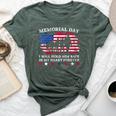 Memorial Day Usa Flag In My Heart Forever Remembrance Dad Bella Canvas T-shirt Heather Forest