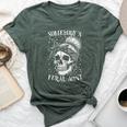 Messy Bun Feral Aunt Somebody's Feral Aunt Bella Canvas T-shirt Heather Forest