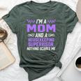 Mom & Housekeeping Supervisor Nothing Scares Me Bella Canvas T-shirt Heather Forest