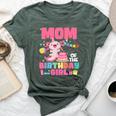 Mom Of The Birthday Axolotl Girl Mom And Dad Family Party Bella Canvas T-shirt Heather Forest