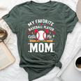 Mom T Ball Player My Favorite Baseball Player Calls Me Mom Bella Canvas T-shirt Heather Forest