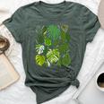 Monstera Varieties Albo Deliciosa Thai Con Plant Lover Bella Canvas T-shirt Heather Forest