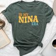 In My Nina Era Groovy Tie Dye Bella Canvas T-shirt Heather Forest