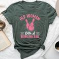 Old Woman With A Bowling Ball I Bowling Bella Canvas T-shirt Heather Forest
