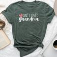 One Loved Grandma Heart Bella Canvas T-shirt Heather Forest