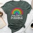 Paras Make It Possible Paraprofessional Teacher Assistant Bella Canvas T-shirt Heather Forest