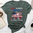Patriotic Nurse July 4Th Red White Blue Oncology Nurse Crew Bella Canvas T-shirt Heather Forest