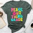 Peace Out Third Grade Last Day Of School 3Rd Grade Teacher Bella Canvas T-shirt Heather Forest