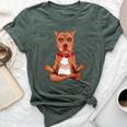 Pitbull Yoga Animal Lover Zen Dog Puppy Yogi Namaste Bella Canvas T-shirt Heather Forest