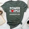 Power Couple Christian Couples Matching Valentines Day Bella Canvas T-shirt Heather Forest