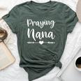 Praying Nana Cute Christian Grandma Faith Saying God Bella Canvas T-shirt Heather Forest